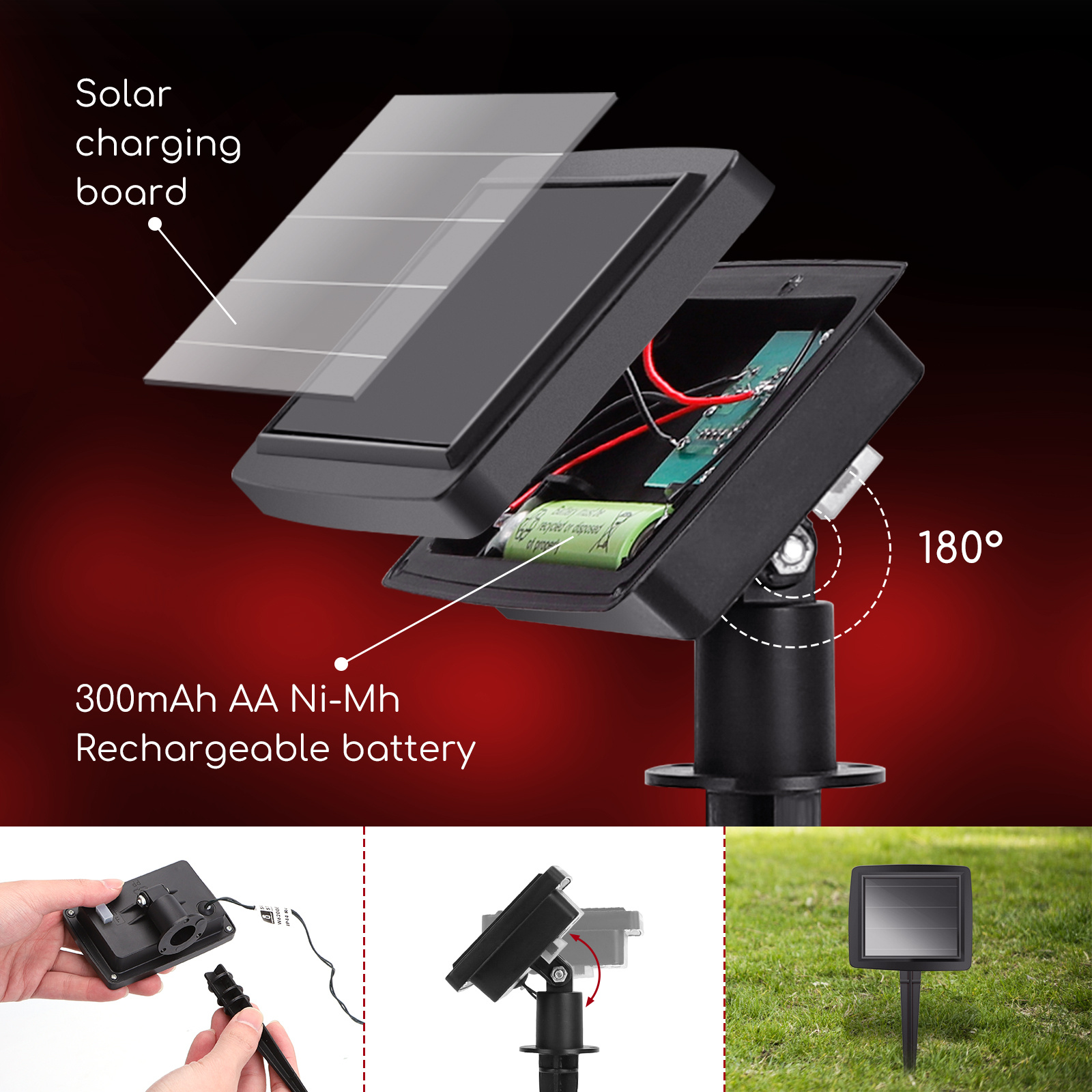 Aigostar Guirlande lumineuse LED Père Noël (énergie solaire)