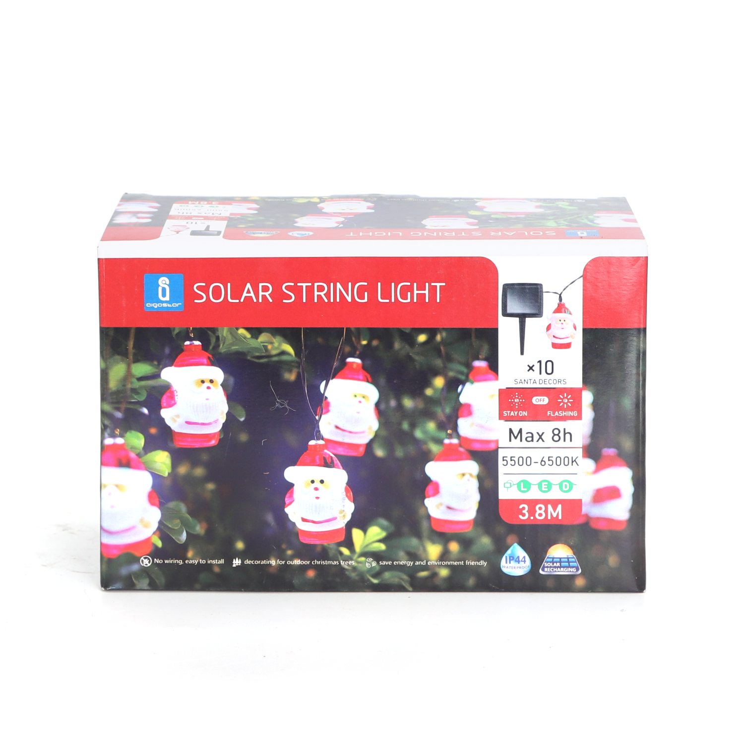 Aigostar LED Santa Claus on String Lights (solar energy)