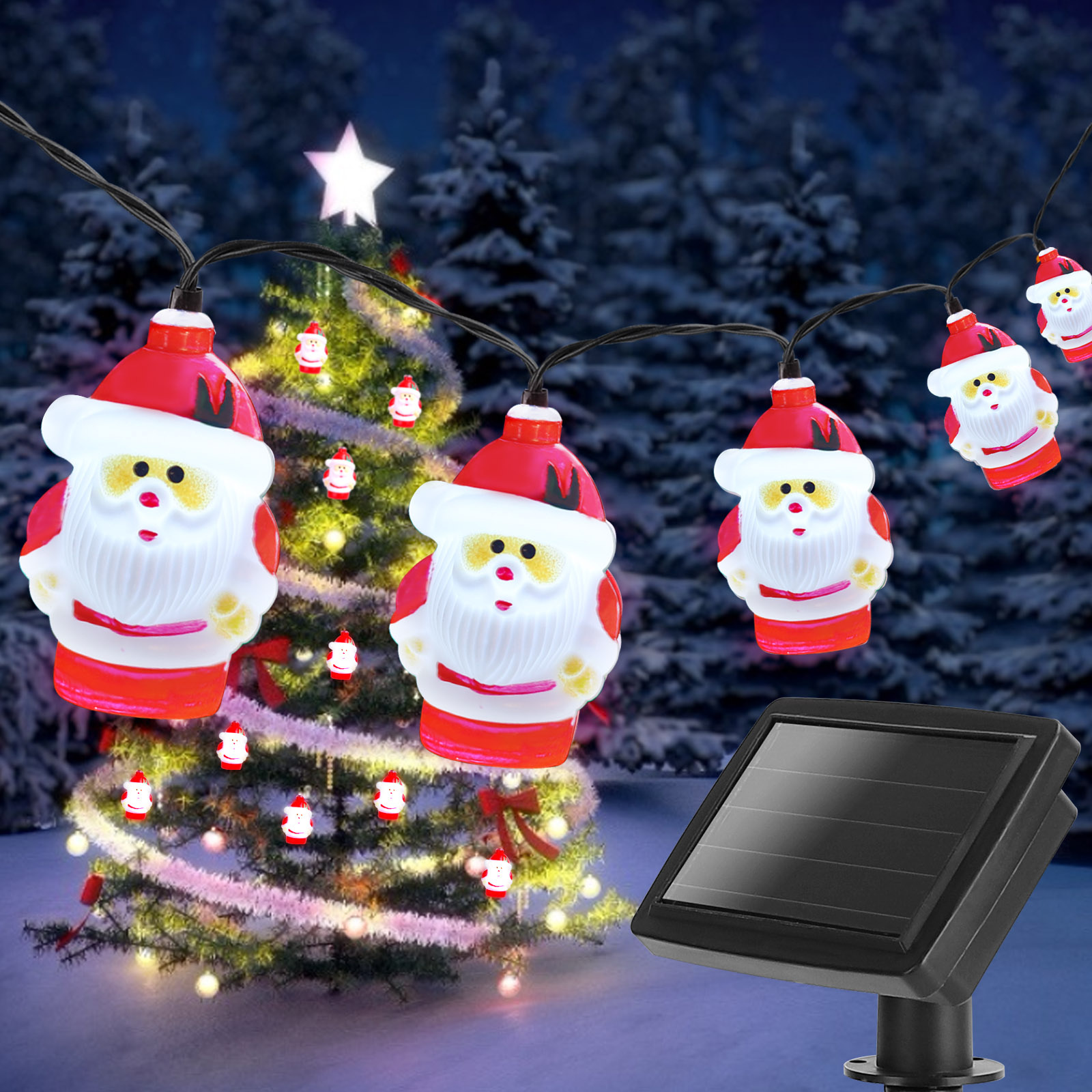 Aigostar LED Santa Claus on String Lights (solar energy)