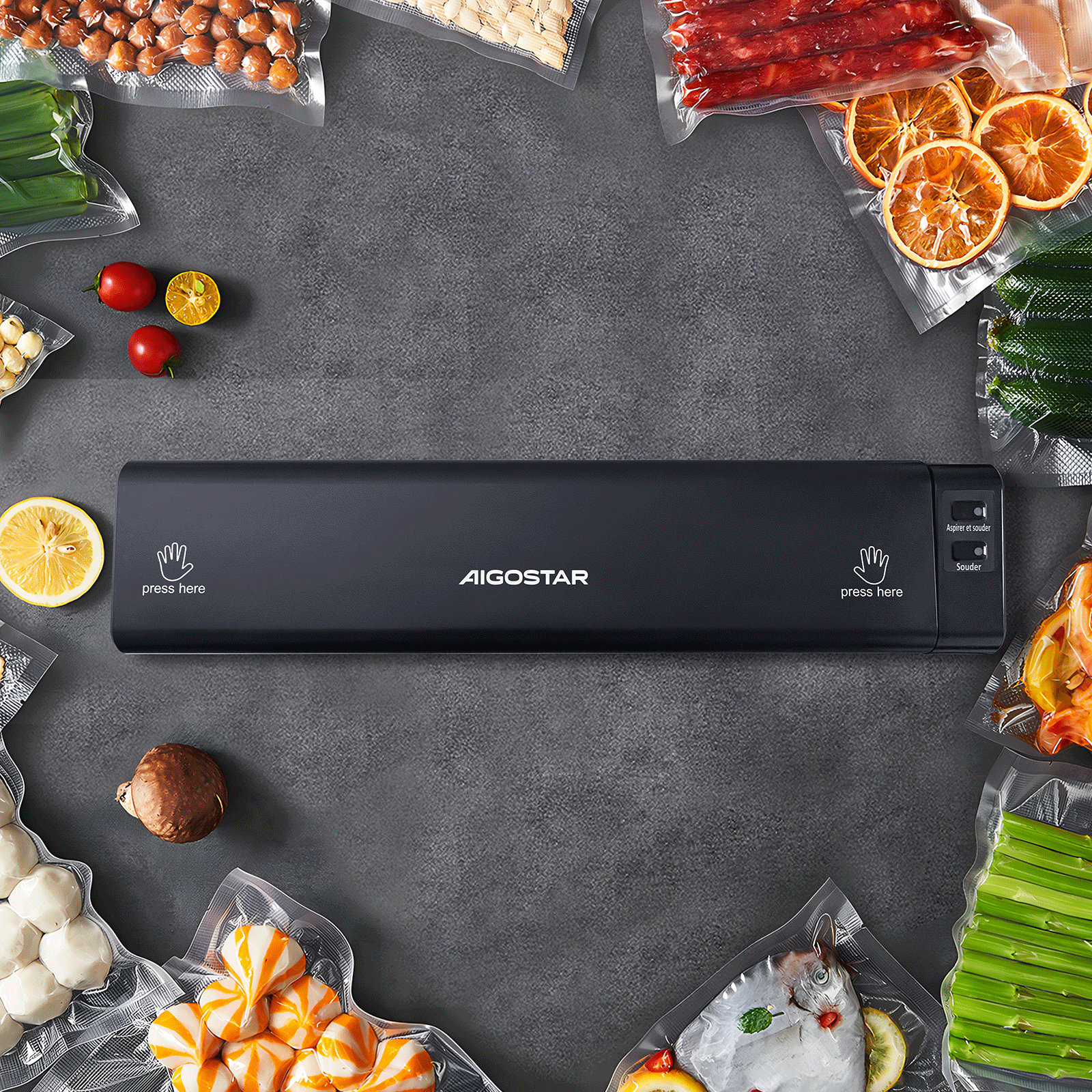 Aigostar Vacuümmachine zwart  110W