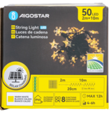 Aigostar Star snowflake on light strips IP65 solar powered 3000K