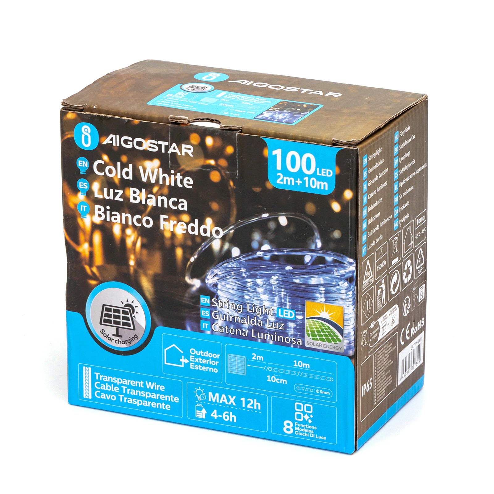 Aigostar Lichtsnoer led(100) 10M IP65 6500K