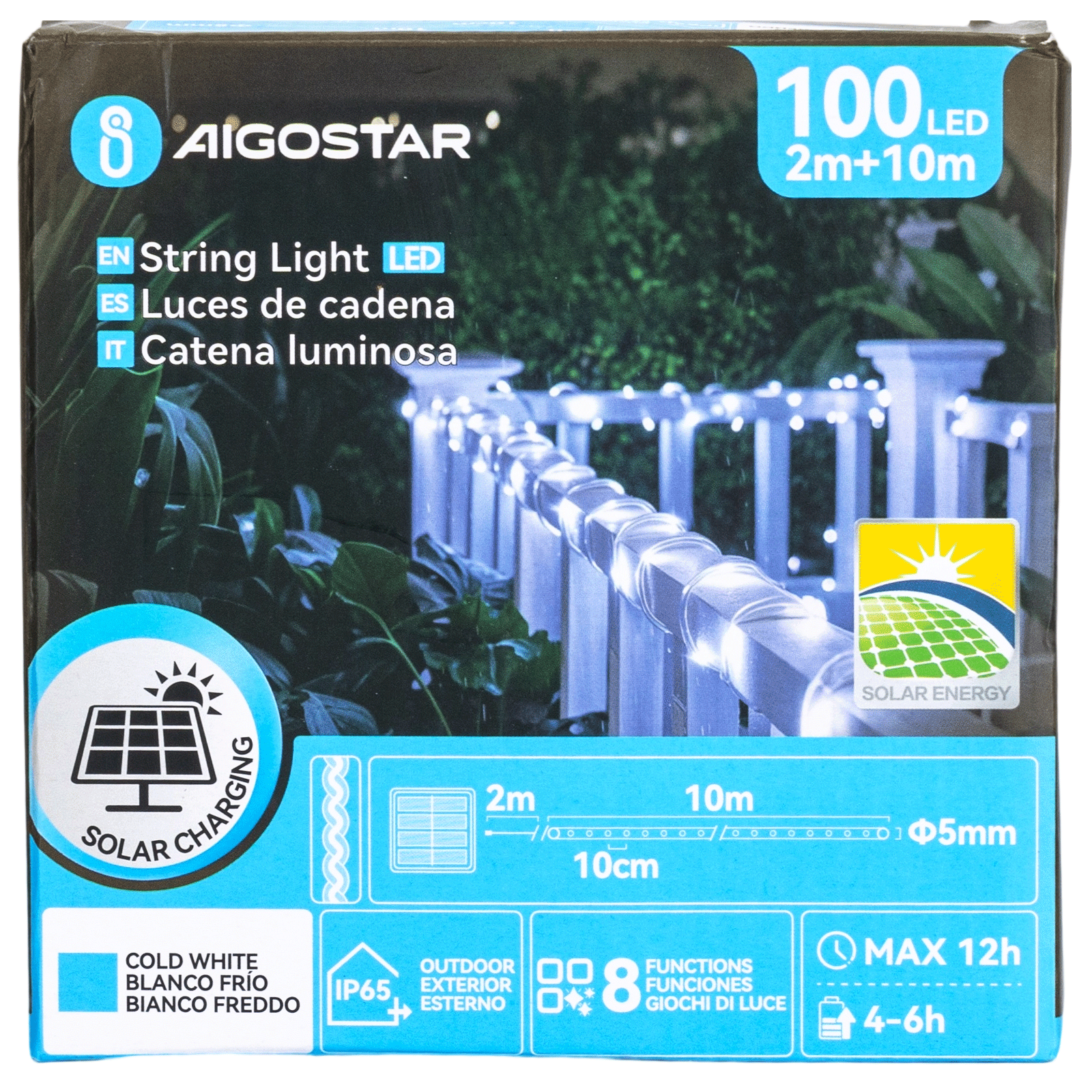 Aigostar Lichtsnoer led(100) 10M IP65 6500K