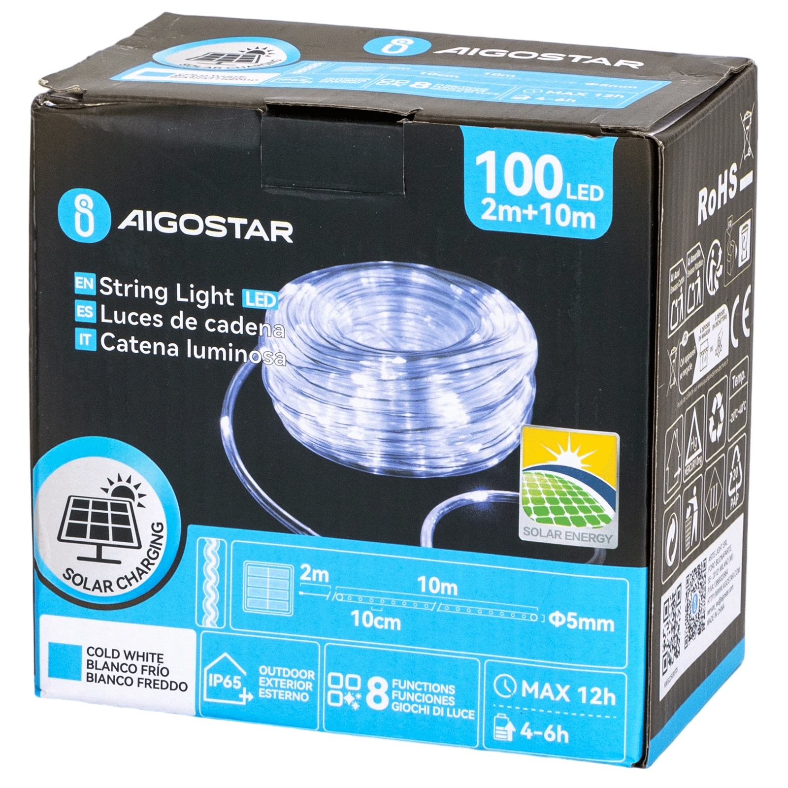 Aigostar Lichtsnoer led(100) 10M IP65 6500K