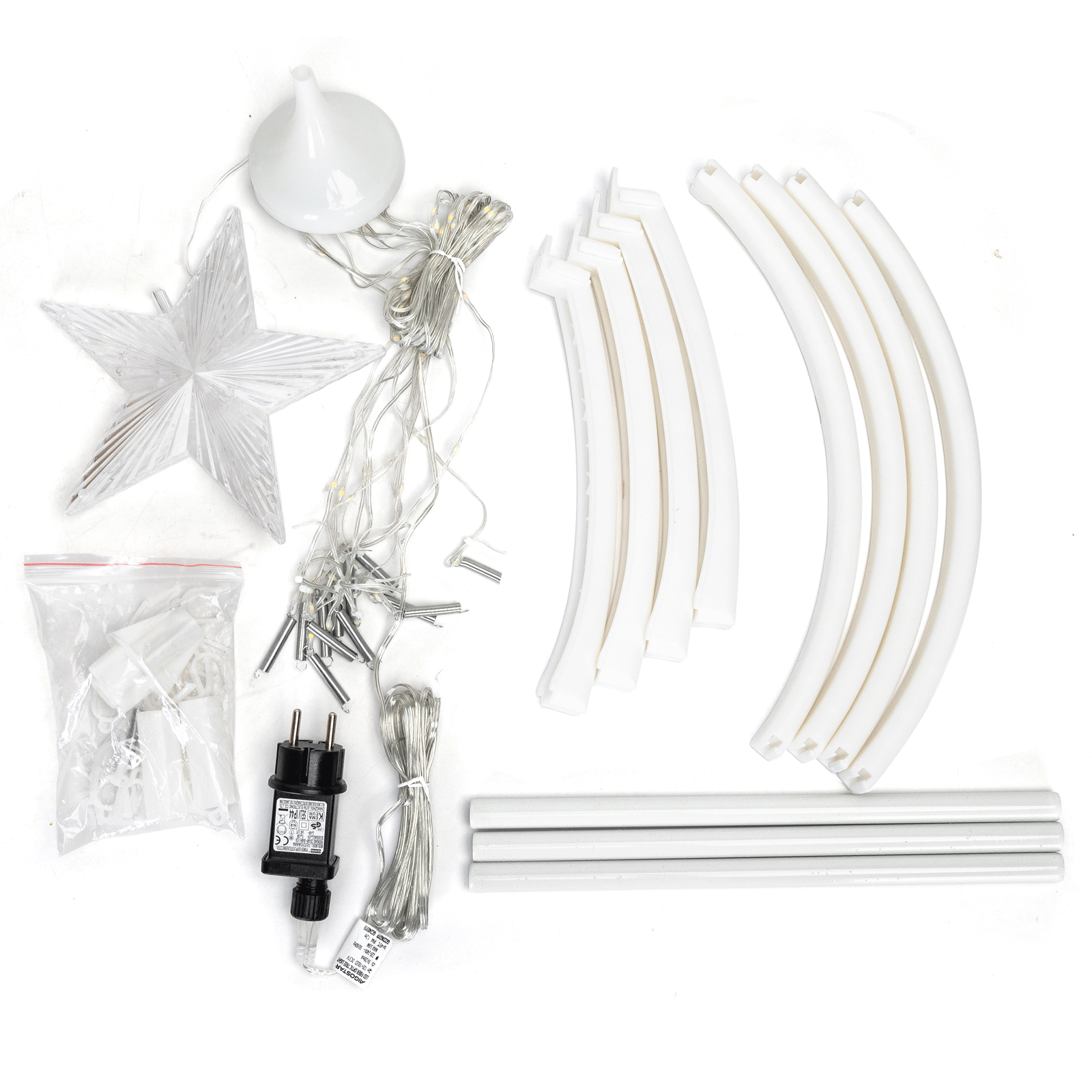 Aigostar Lampe de décoration de sapin de Noël conique 3000K 1,2 1,5 1,8 m IP44 Intérieur et extérieur