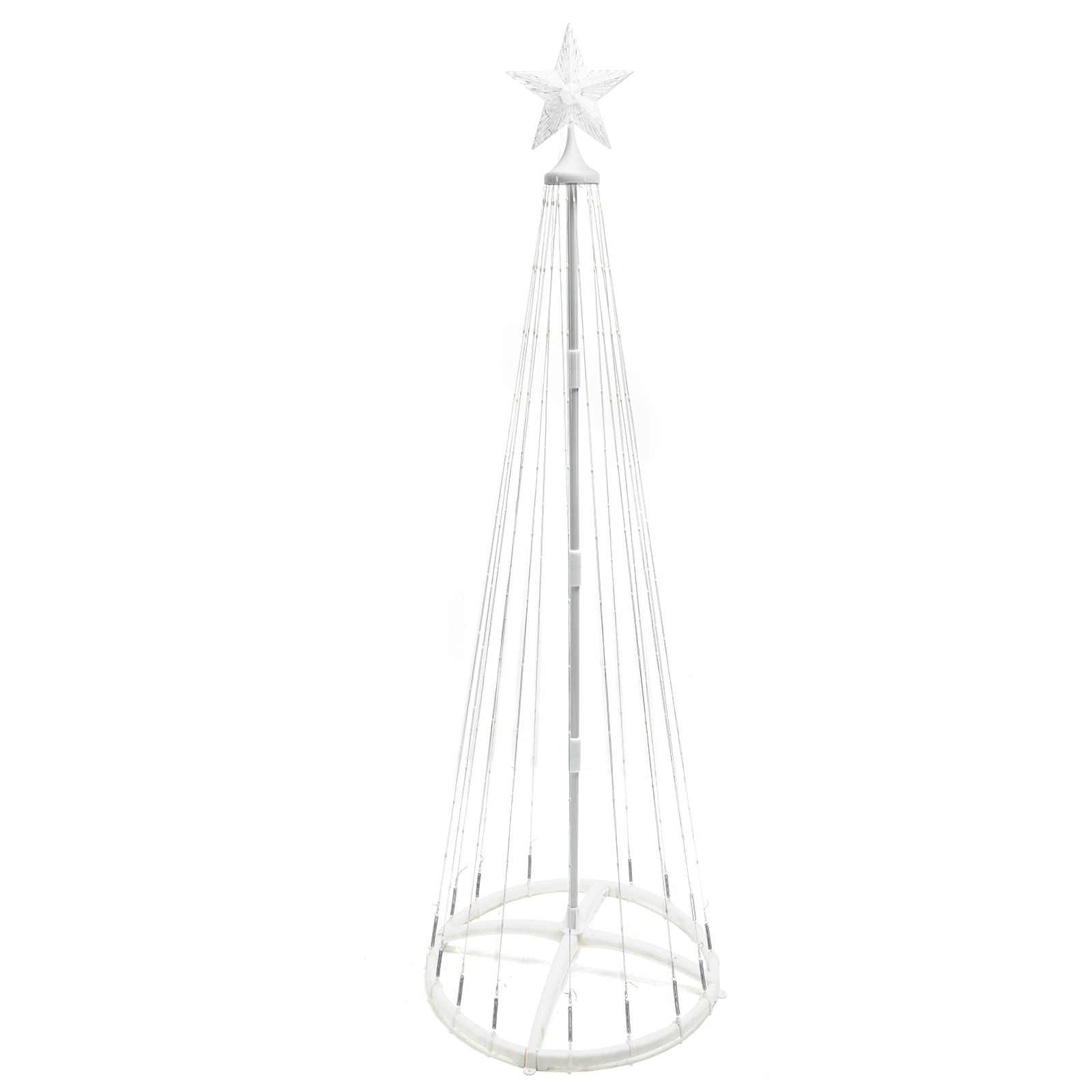 Aigostar Lampe de décoration de sapin de Noël conique 3000K 1,2 1,5 1,8 m IP44 Intérieur et extérieur