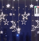 Aigostar Lichtsnoer met  sterren en manen (golvend) 3m+3m*0,6m IP44