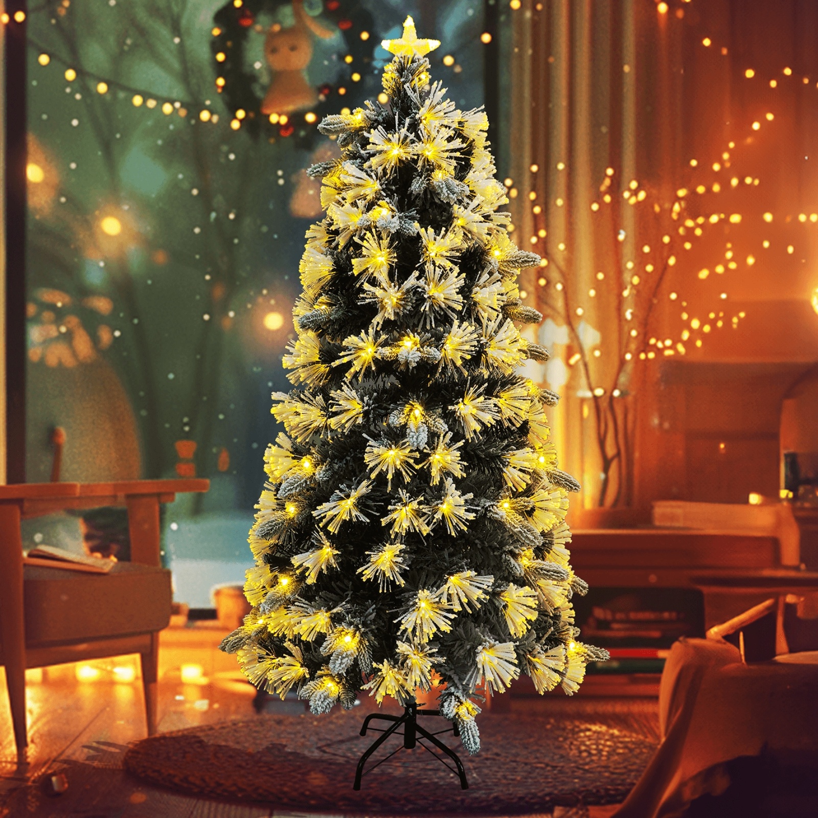 Aigostar Arbre de velours 1,8 m 3000 K IP44 Intérieur et extérieur (sous abri)