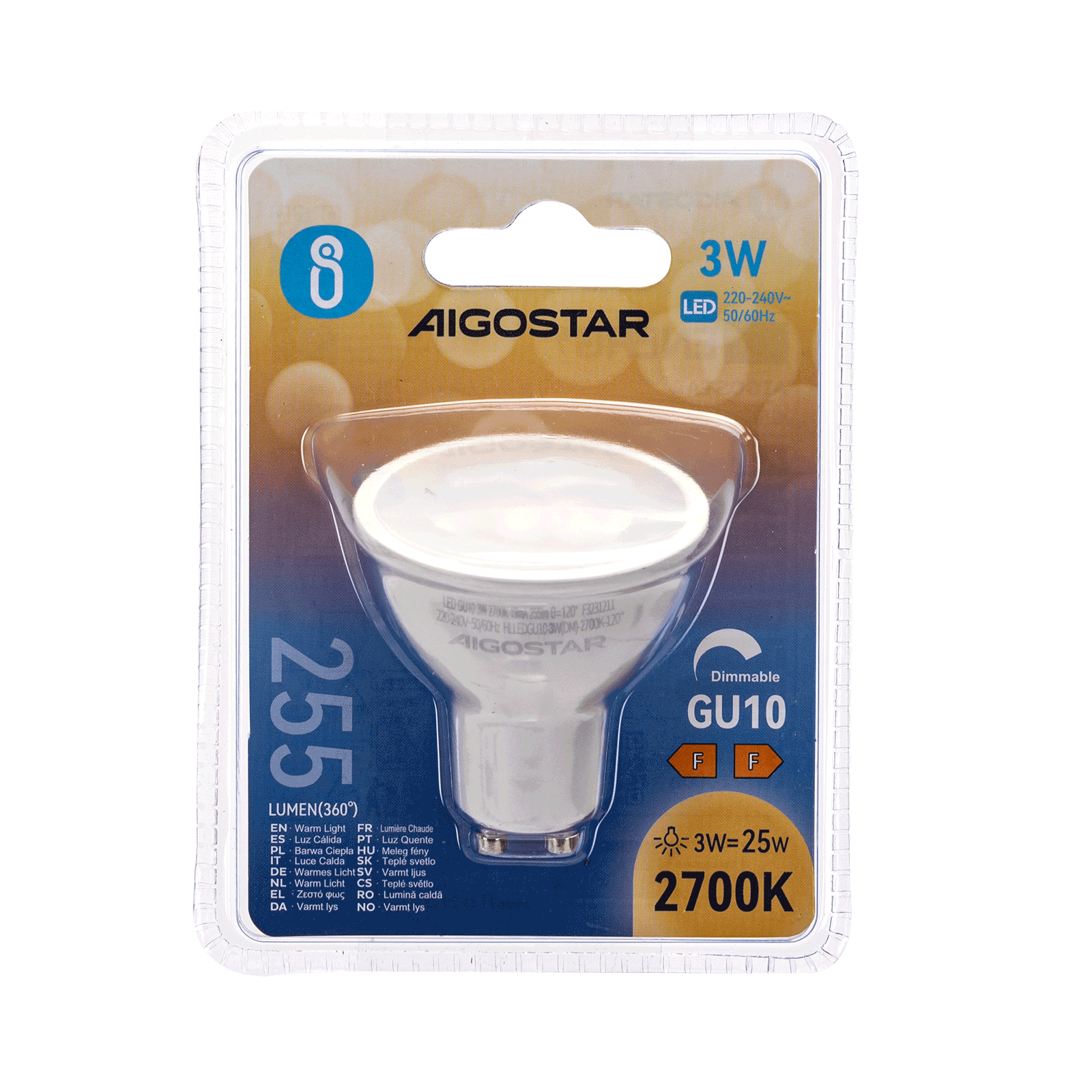 Aigostar LED A5 GU10 6W  2700 -6500K 255-510Lm