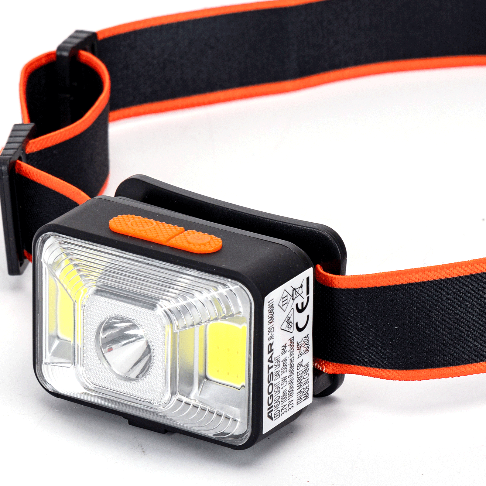 Aigostar  Lampe frontale LED rechargeable avec 3 modes d'éclairage 1,5 W 6500 K