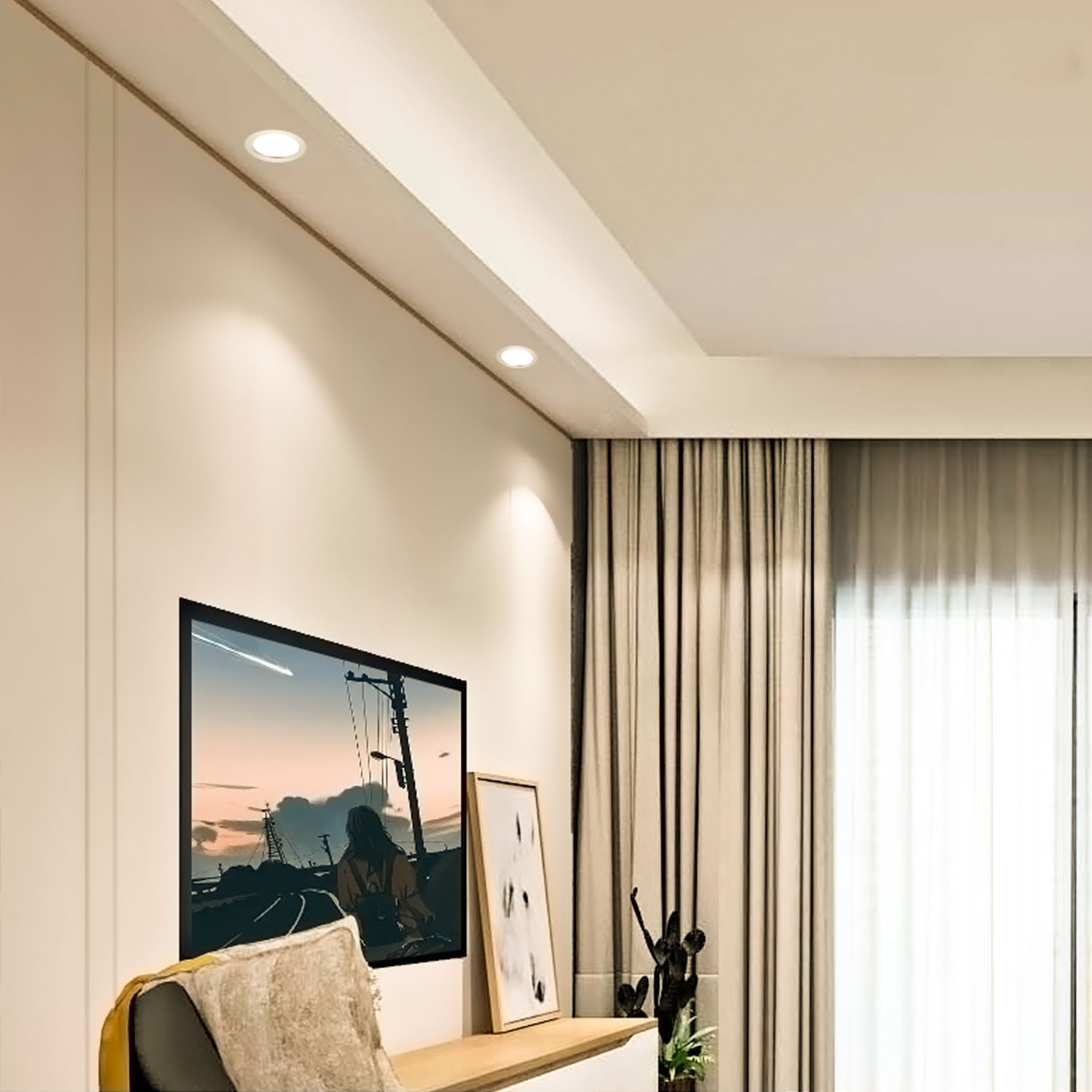 Aigostar E6 LED Ultradunne Inbouw Downlight Rond 6W