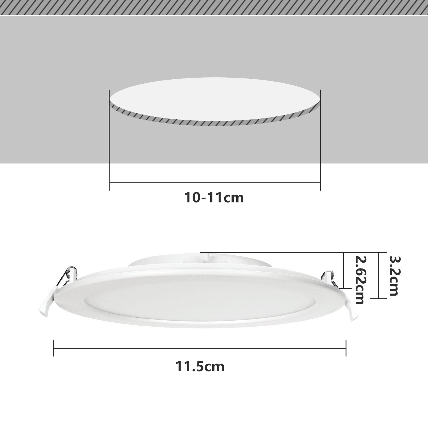 Aigostar E6 LED Ultra-thin Recessed Downlight Round 6W 4000K 000K Copy
