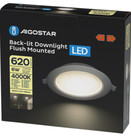 Aigostar Spot encastré rond à LED 6W 620lm 4000K