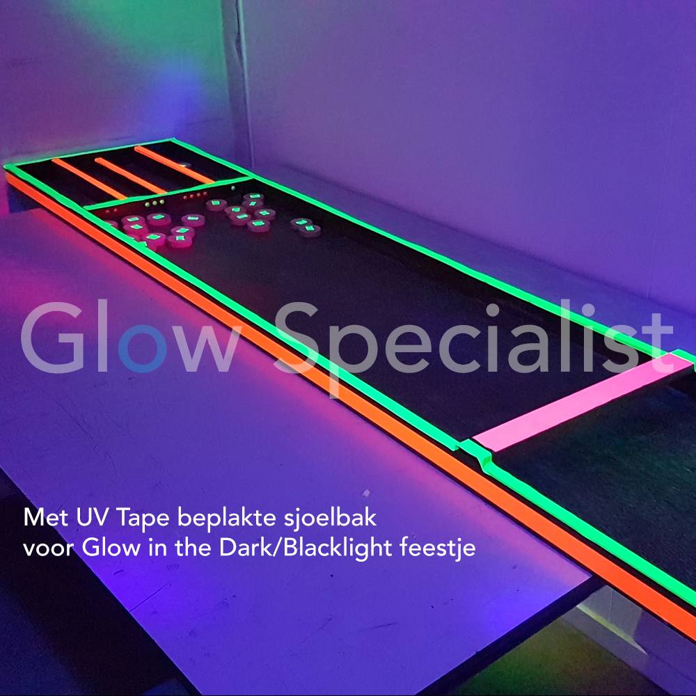 UV / Blacklight Neon Tape 19 mm x 25 m Koopt u bij Glow Specialist