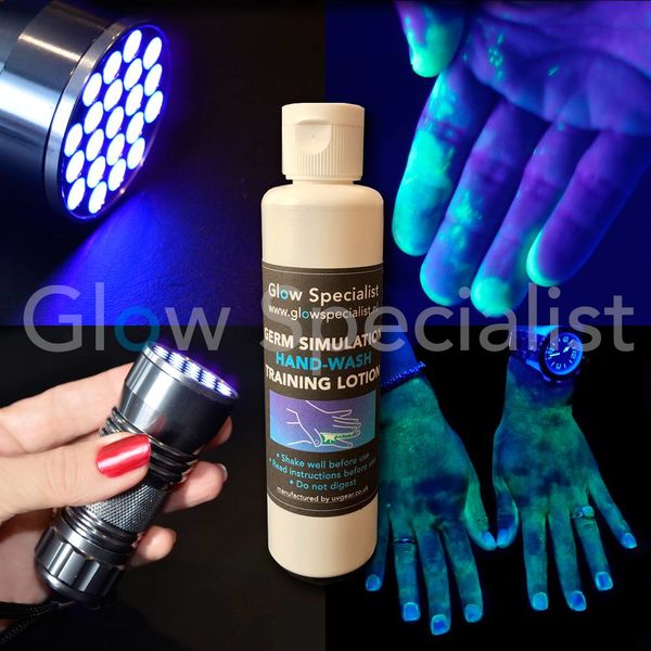 UV HAND-WASH LOTION - SET WITH 21 LED FLASHLIGHT