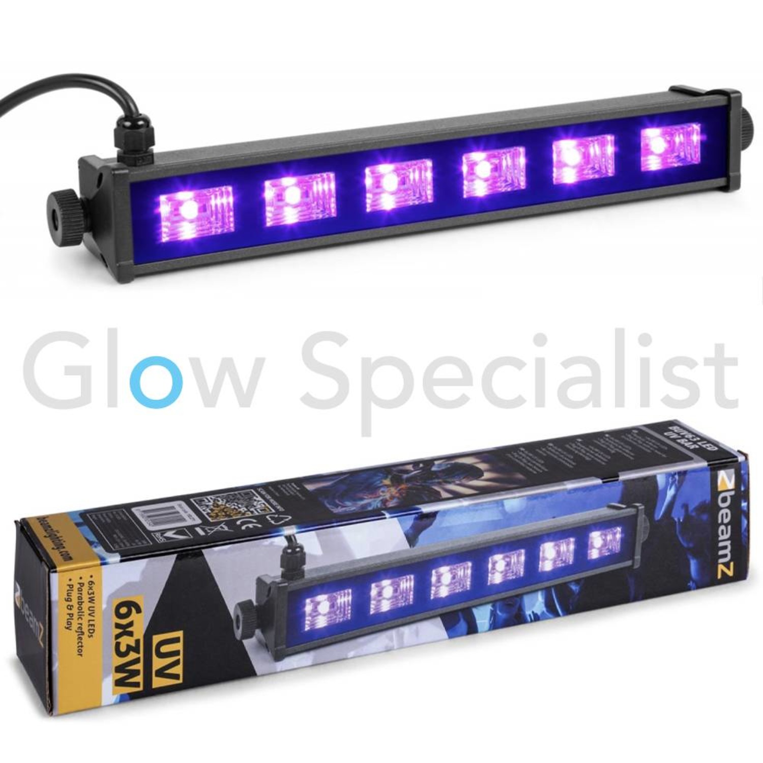 UV LED BAR - BUV63 - 6x3W - Glow Specialist - Glow Specialist