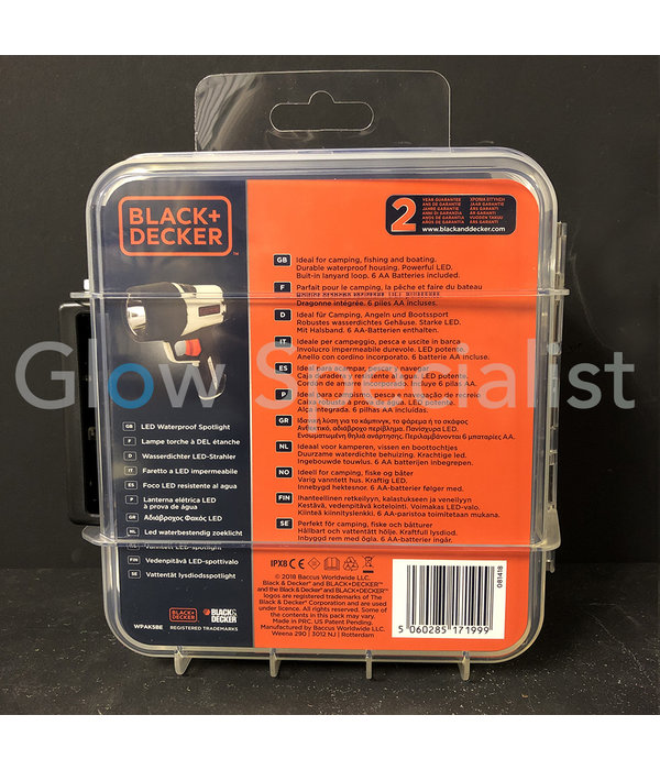 Black Decker Led Waterproof Spotlight 500 Lumen Glow Specialist Glow Specialist