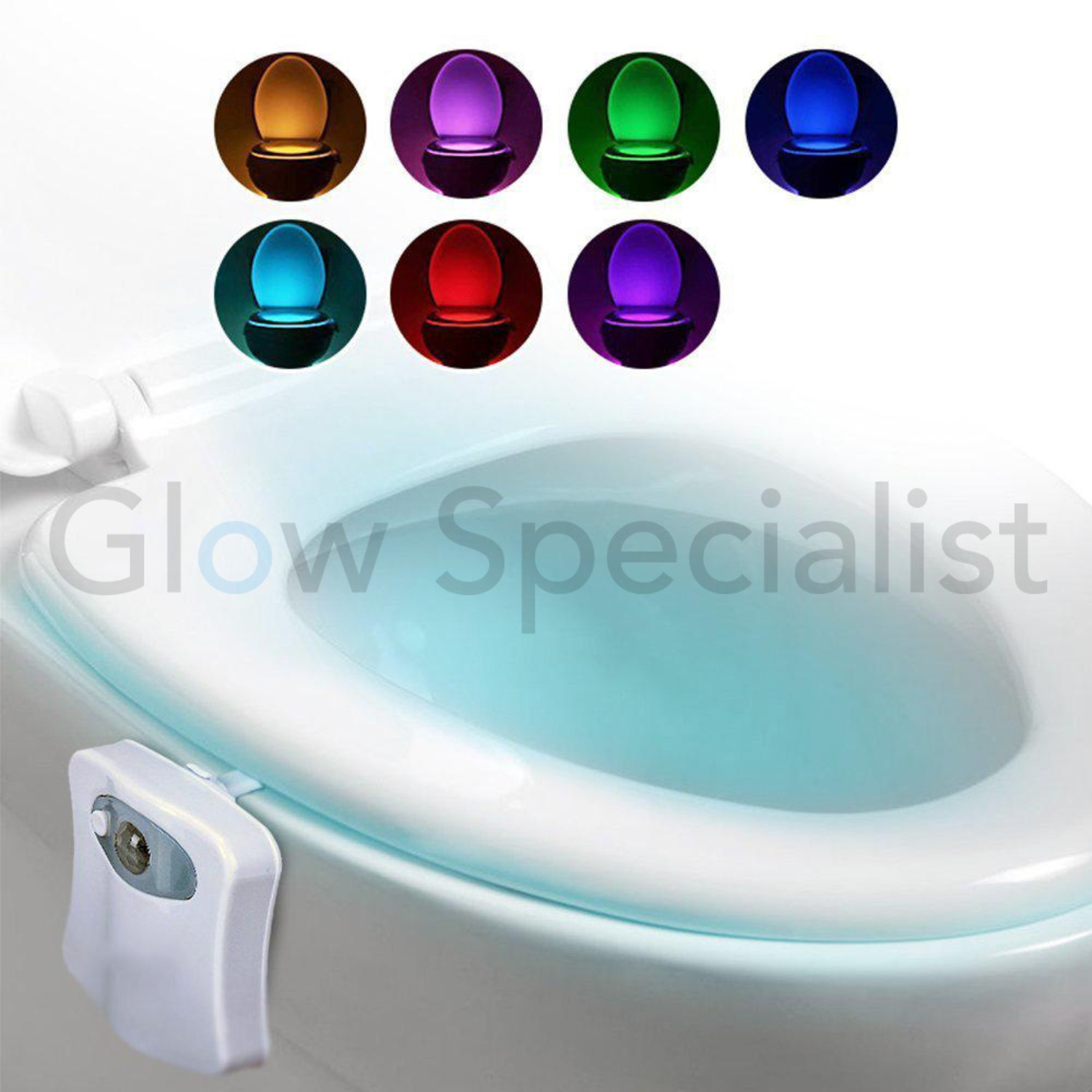 Glow Up Your Bathroom With This Bowl-Cleaning LED Neon Toilet Night Light
