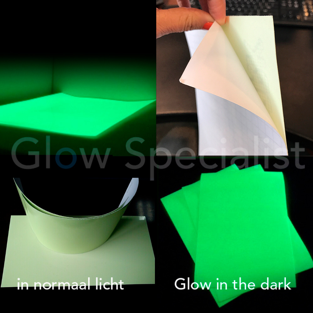 ROLLO VINILO ADHESIVO GLOW IN THE DARK 0,30X1,5 MTS TECKWRAP