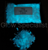 - Glow Specialist GLOW IN THE DARK - GLASS STONES - LIGHT BLUE- 3-5 MM