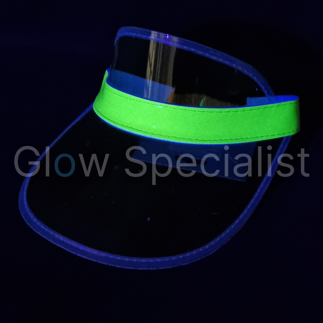 UV/BLACKLIGHT NEON SUN VISOR YELLOW Glow Specialist Glow Specialist
