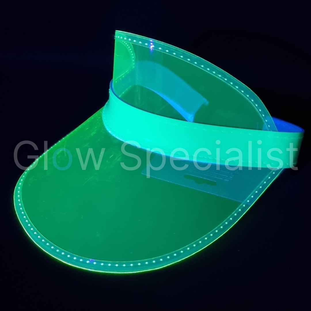 UV/BLACKLIGHT NEON SUN VISOR GREEN Glow Specialist Glow Specialist