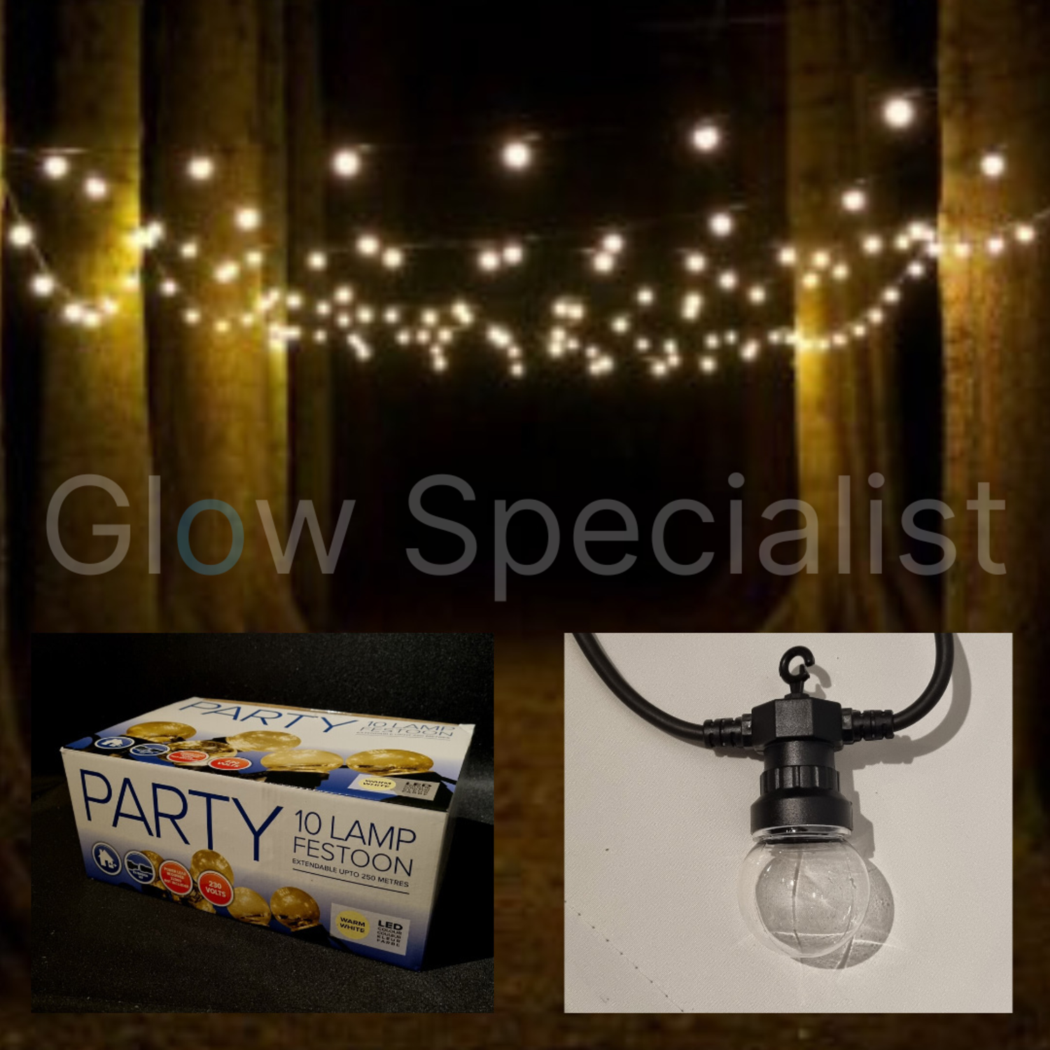 Extendable festoon lights deals