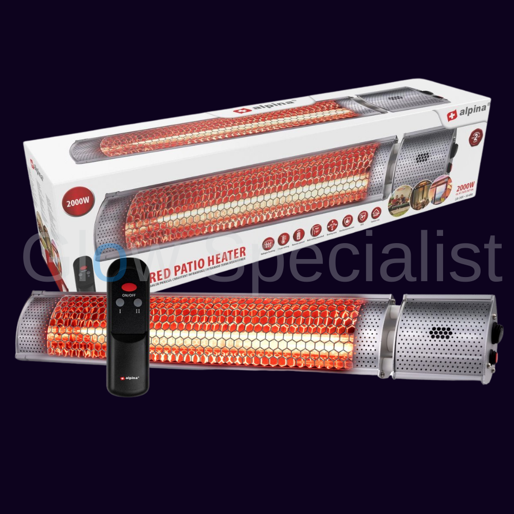 INFRARED PATIO HEATER WITH REMOTE CONTROL 2000W Glow Specialist