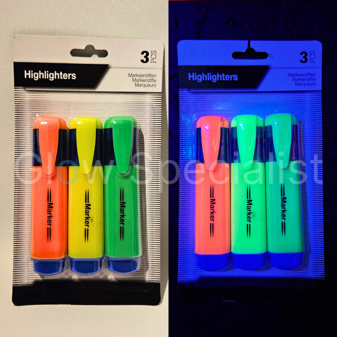 UV NEON MARKERS SET OF 3 Glow Specialist
