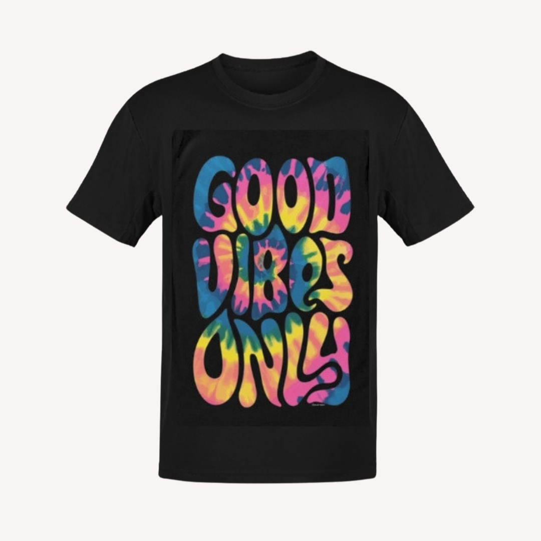 GOOD VIBES ONLY Blacklight T‑shirt – UV‑reactief Neon Shaka Shirt