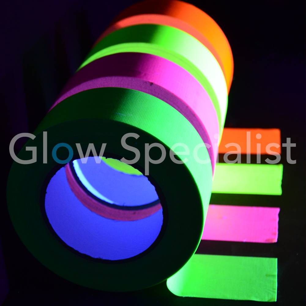 UV / Blacklight Neon Tape 50 mm x 25 m Koopt u bij Glow Specialist