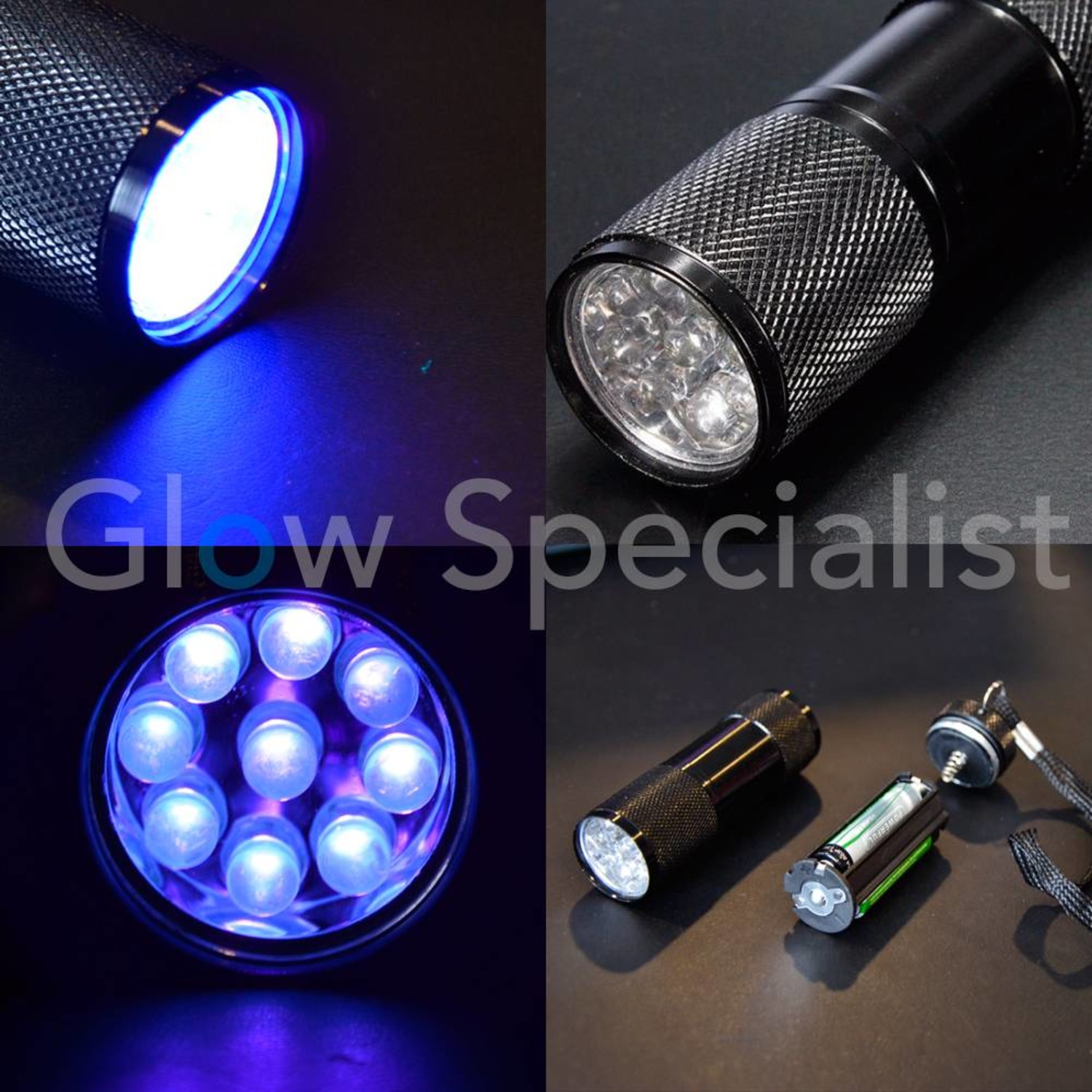 UV ZAKLAMP 9 LED - koop Glow Specialist - Glow Specialist