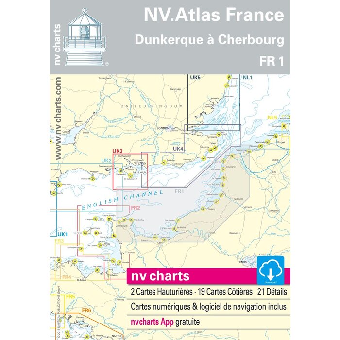 NV Charts Frankrijk Van Oostende naar Cherbourg