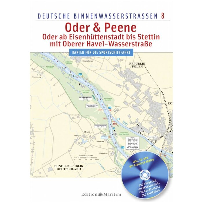 Delius Klasing Vaarkaart8: Oder en Peene Berlijn-Oostzee