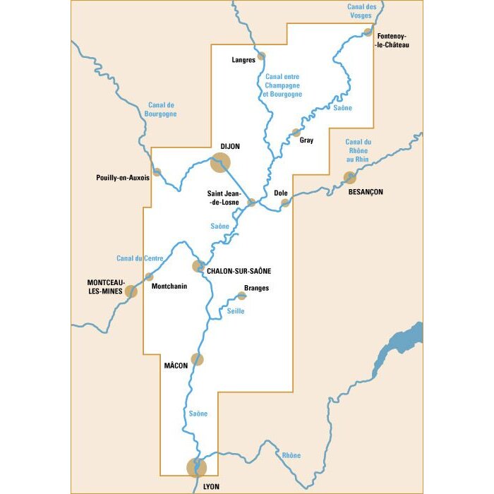 Editions du Breil Vaarkaart Bourgogne Frans-Comté - Editions du Breil no. 3