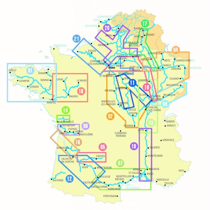 Editions du Breil Vaarkaart Bourgogne Frans-Comté - Editions du Breil no. 3