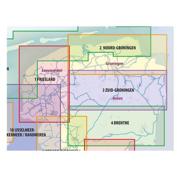 ANWB vaarkaarten ANWB Waterkaart 3 - Groningen-Zuid