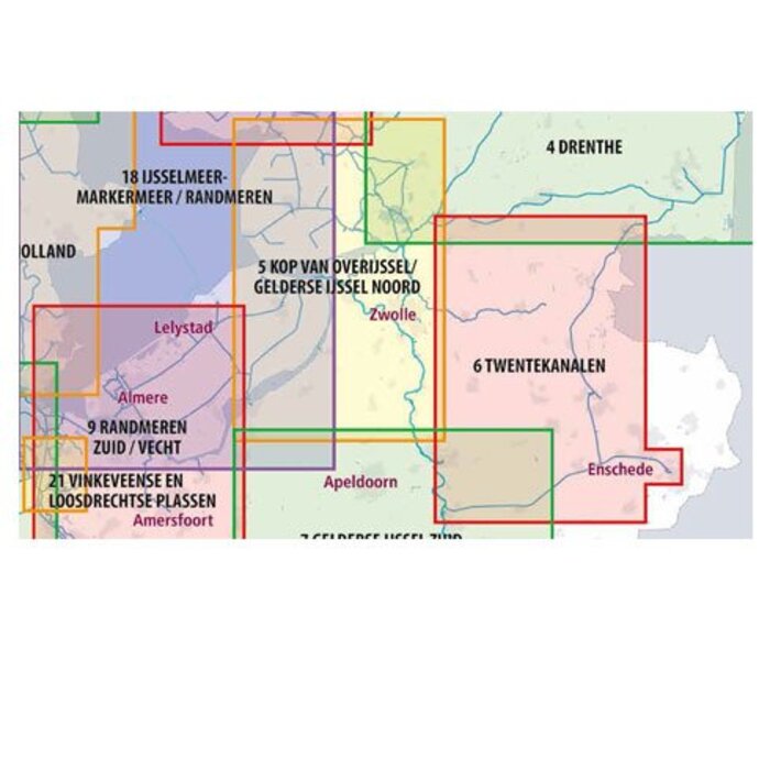 ANWB vaarkaarten ANWB Waterkaart 5 - Kop Overijssel/Gelderse IJssel-Noord