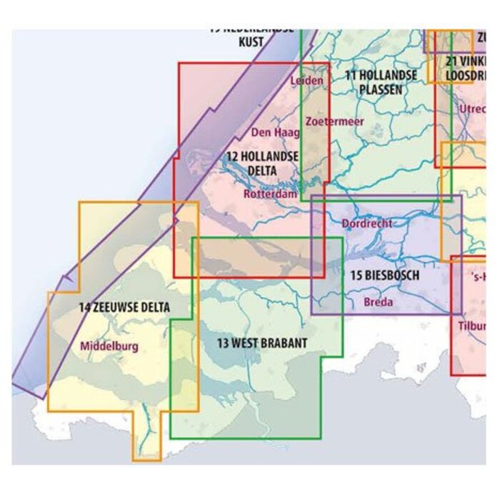 ANWB vaarkaarten ANWB Waterkaart 15 - Biesbosch