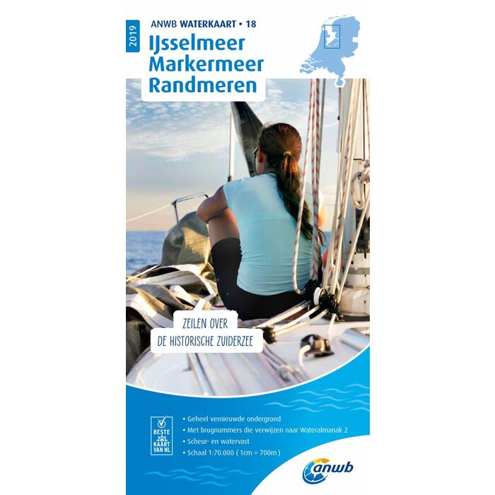 ANWB vaarkaarten ANWB Waterkaart 18 - IJsselmeer-Markermeer/Randmeren