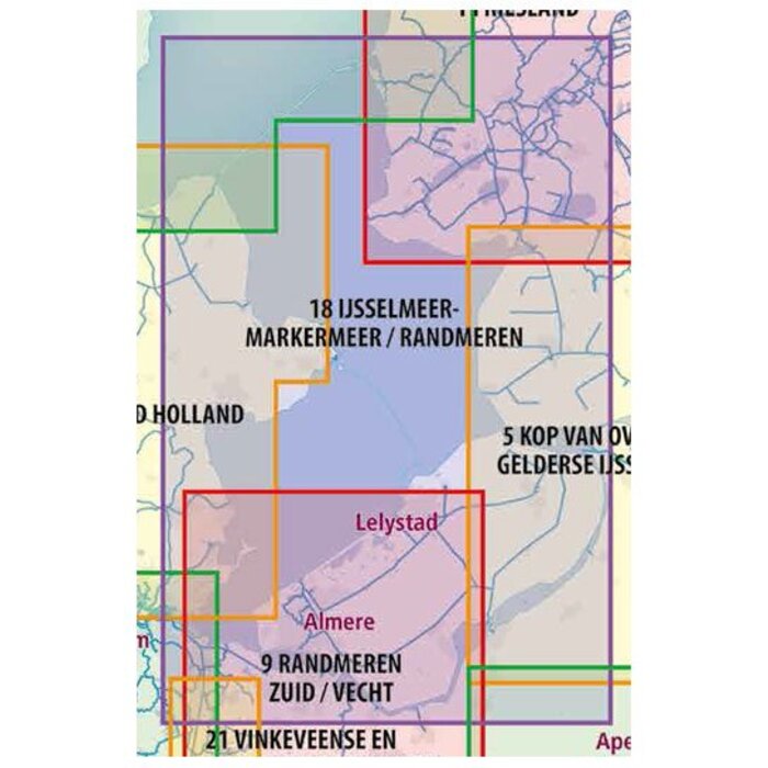 ANWB vaarkaarten ANWB Waterkaart 18 - IJsselmeer-Markermeer/Randmeren