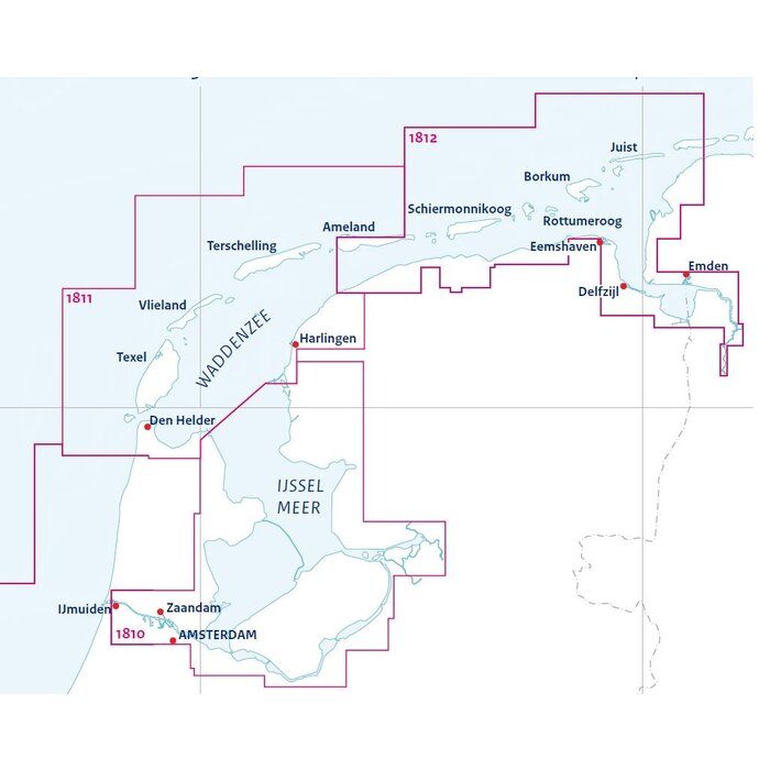 Hydrografische Dienst 1820  IJsselmeer - Markermeer - Noordzeekanaal - Ijsseldelta