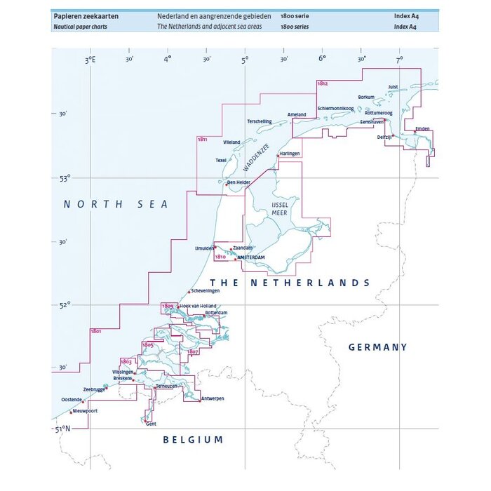 Hydrografische Dienst 1820  IJsselmeer - Markermeer - Noordzeekanaal - Ijsseldelta