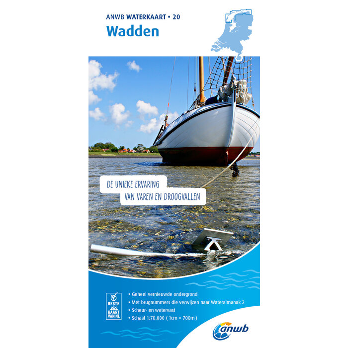ANWB vaarkaarten ANWB Waterkaart 20 - Waddenzee