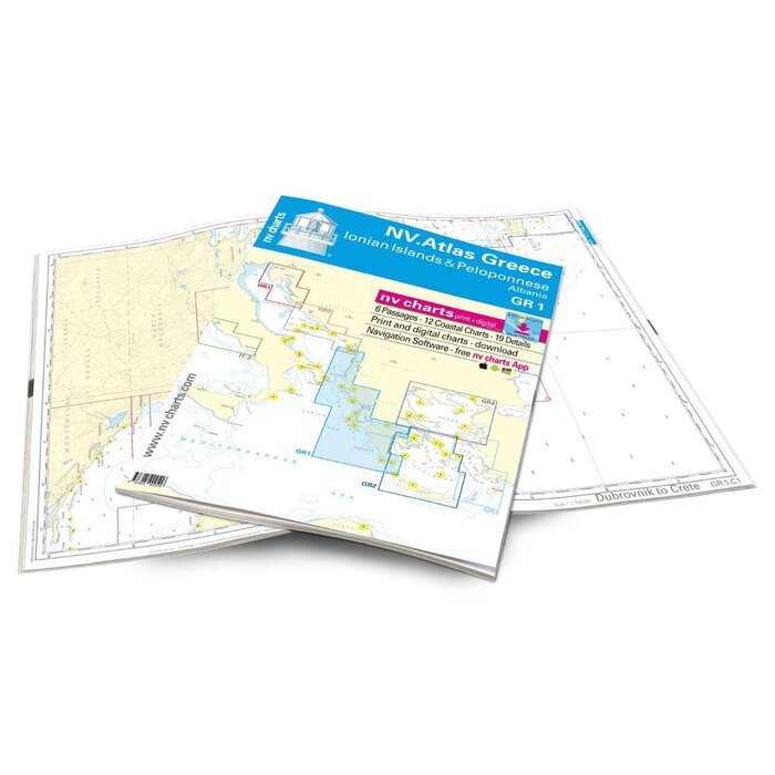 NV Charts Vaarkaart Griekenland GR1 Ionische eilanden en Peloponnesos - Albanië