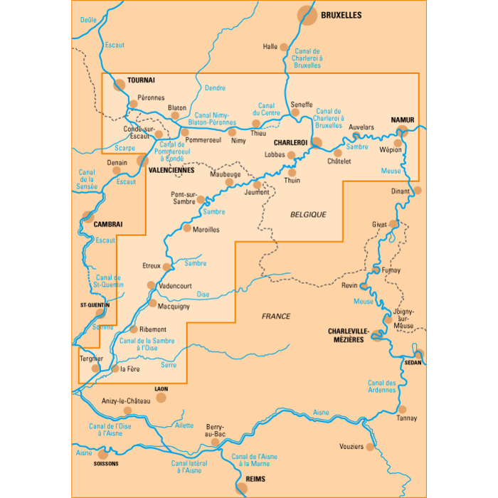 Editions du Breil Vaarkaart La Sambre - Editions du Breil no. 8