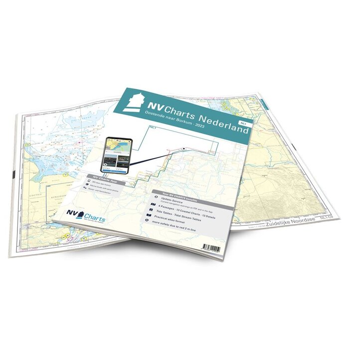 NV Charts NV VERLAG Atlas NL1 - Borkum naar Oostende