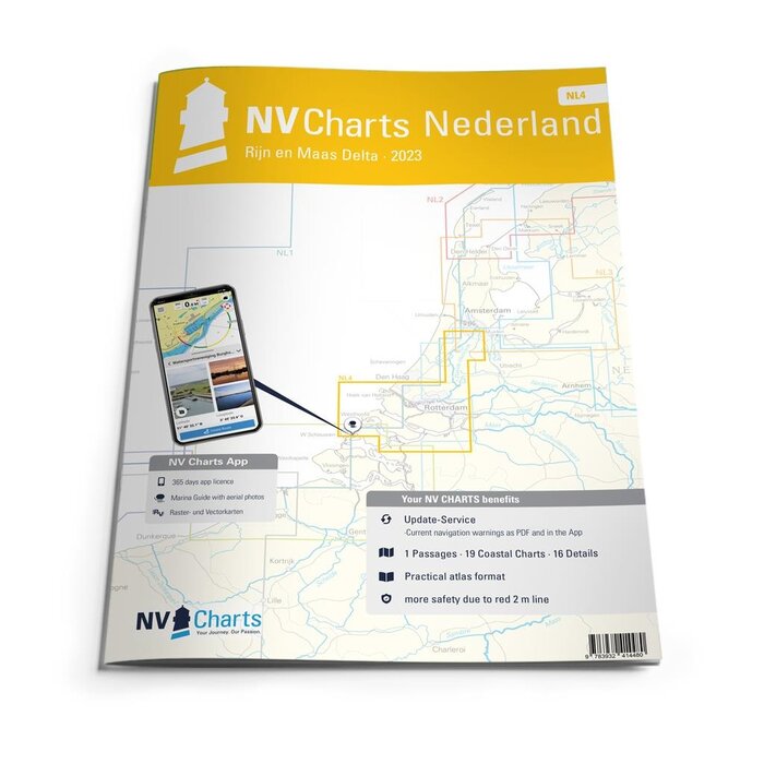 NV Charts NV VERLAG Atlas NL4 - Vaarkaart Rijn en Maasgebied