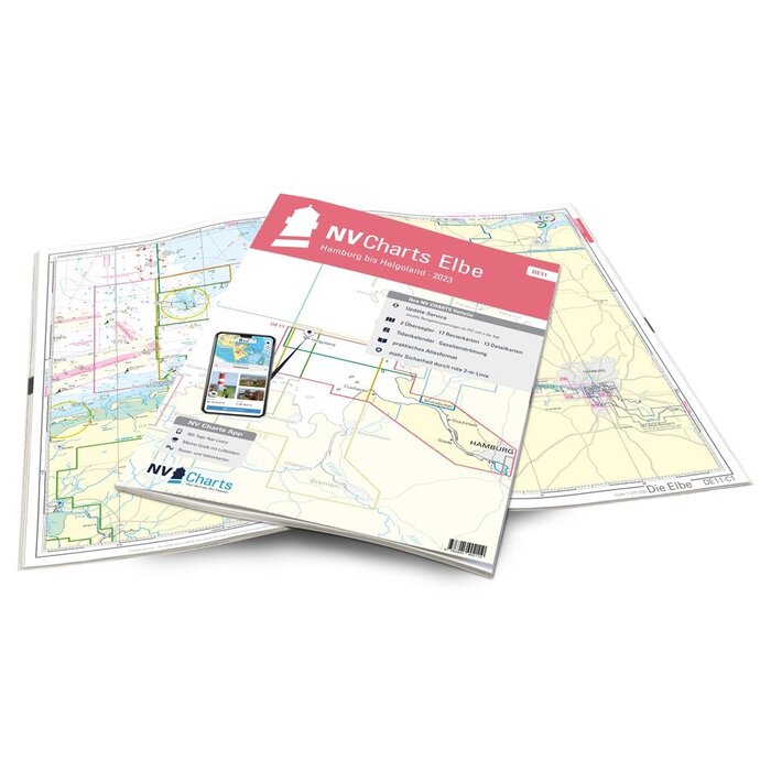 NV Charts DE 11 - Vaarkaart van Hamburg tot Helgoland, incl. Brunsbuttel