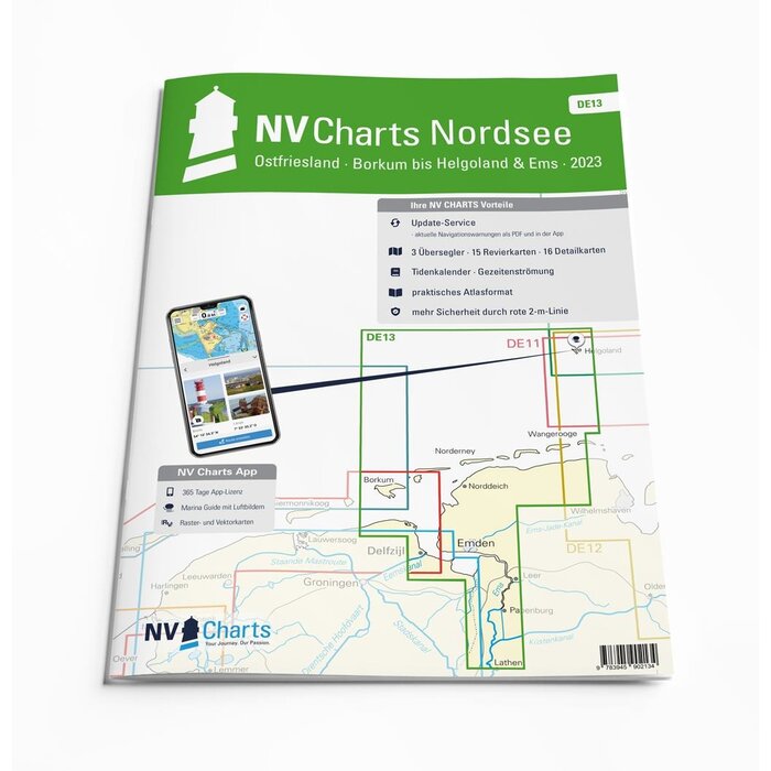 NV Charts Duitsland DE 13 – Ostfriesland – Borkum tot Helgoland en Eems
